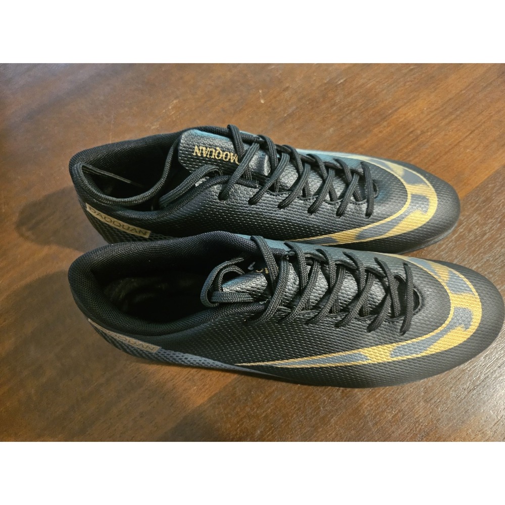 Daoquan Men's Astro Turf Soccer / Football Cleats Shoes Size US 7.5 EU 40 Black - Picture 6 of 8